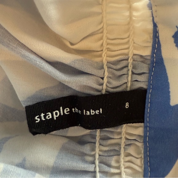 Staple the Label Mariella Smock Blue and White Patterned Dress - Picture 16 of 16